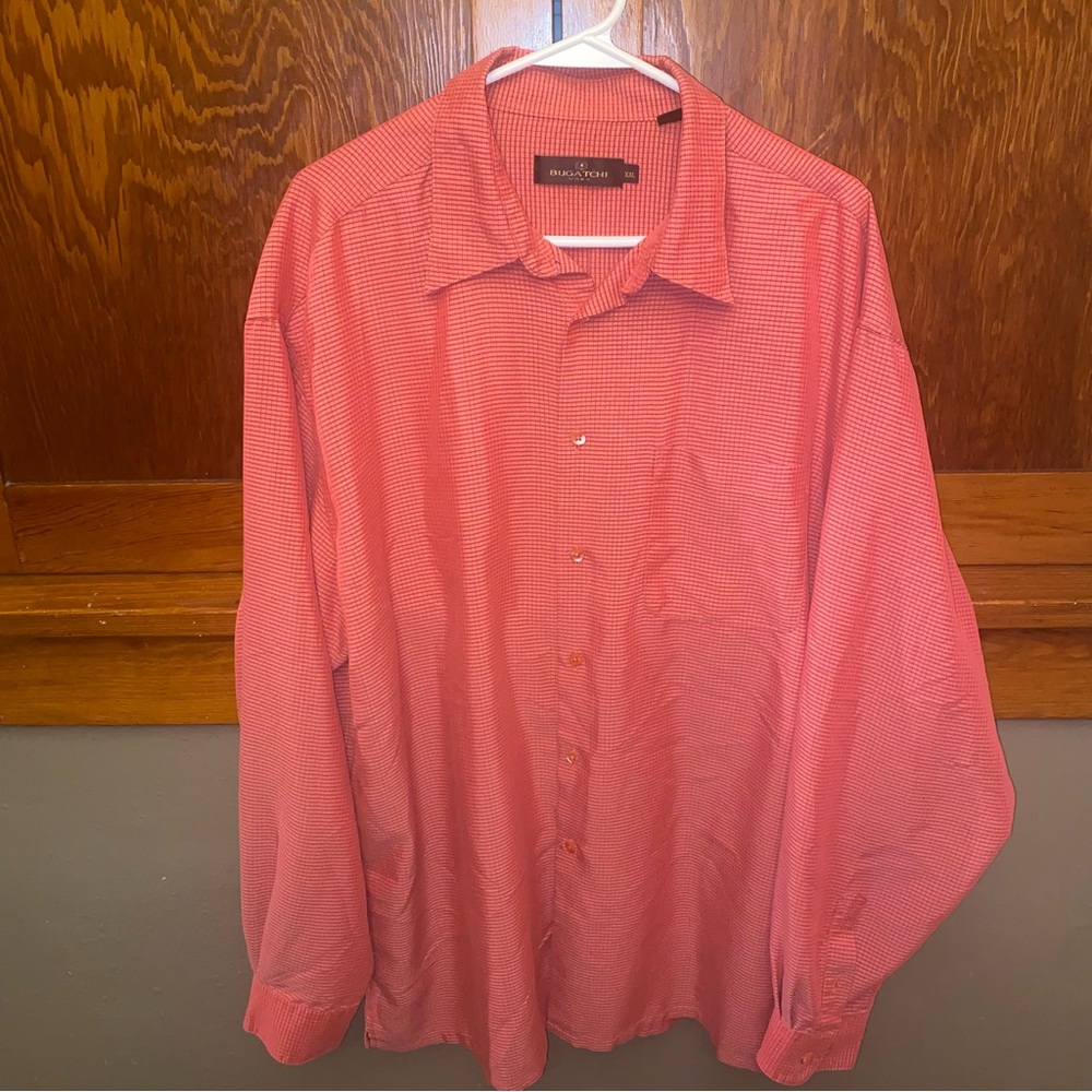 Bugatchi Vibrant Coral Casual Shirt